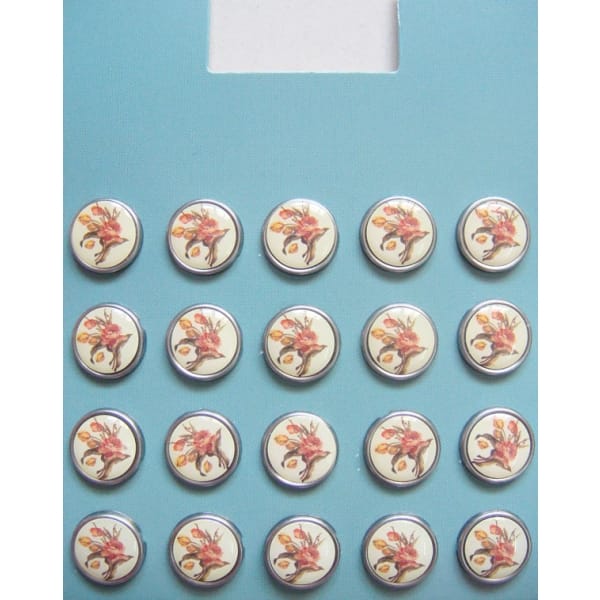 Floral Epoxy Brads - Design 4