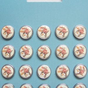 Floral Epoxy Brads - Design 4