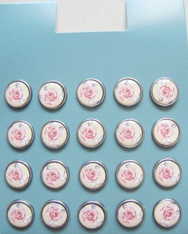 Floral Epoxy Brads - Design 5