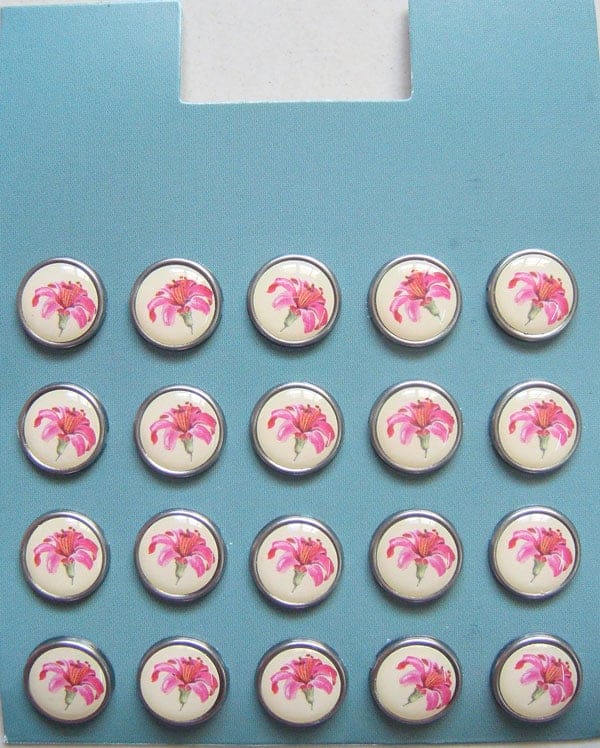 Floral Epoxy Brads - Design 7