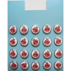 Floral Epoxy Brads - Design 10