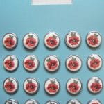 Floral Epoxy Brads - Design 10