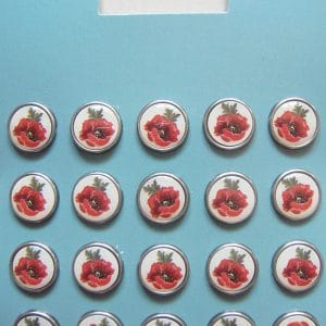 Floral Epoxy Brads - Design 10