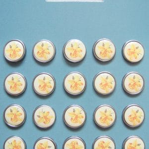 Floral Epoxy Brads - Design 11