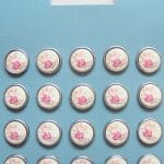 Floral Epoxy Brads - Design 13