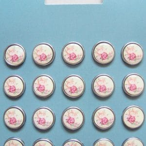 Floral Epoxy Brads - Design 13