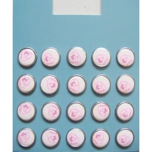 Floral Epoxy Brads - Design 15