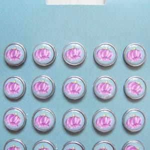 Floral Epoxy Brads - Design 18