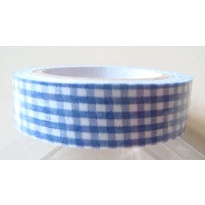 Checkered Print - Blue - Fabric Tape