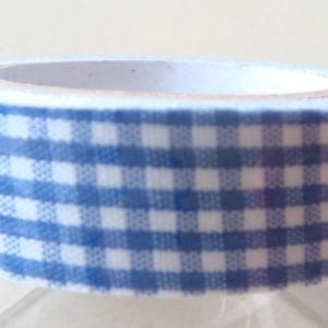 Checkered Print - Blue - Fabric Tape