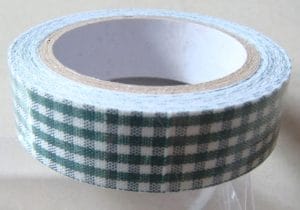 Checkered Print - Green - Fabric Tape