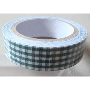 Checkered Print - Green - Fabric Tape