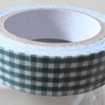 Checkered Print - Green - Fabric Tape