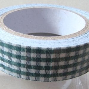 Checkered Print - Green - Fabric Tape