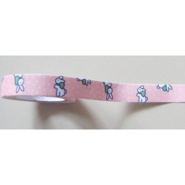 Bunny Print - Peach - Fabric Tape