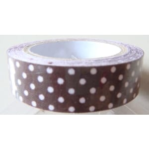 Polka dot Print - Brown - Fabric Tape