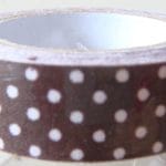 Polka dot Print - Brown - Fabric Tape
