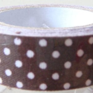 Polka dot Print - Brown - Fabric Tape