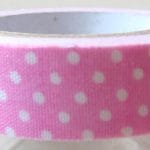 Polka dot Print - Pink - Fabric Tape