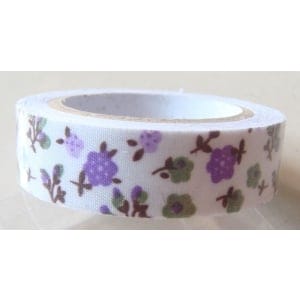 Floral Print - Purple - Fabric Tape