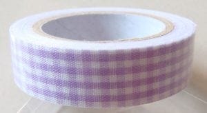 Checkered Print - Lavendar - Fabric Tape