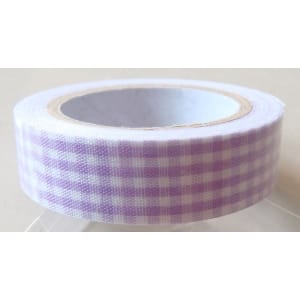 Checkered Print - Lavendar - Fabric Tape