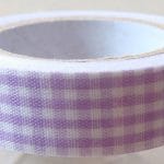 Checkered Print - Lavendar - Fabric Tape