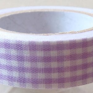 Checkered Print - Lavendar - Fabric Tape