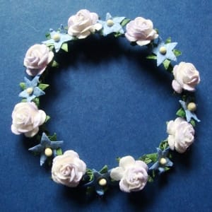 Circle of Flowers - Blue