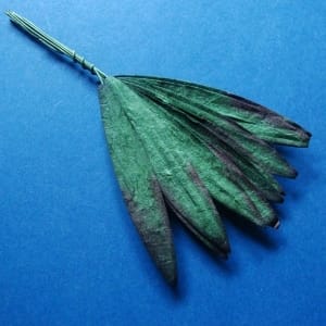 Mulberry Paper Long Leaves - Dark Green