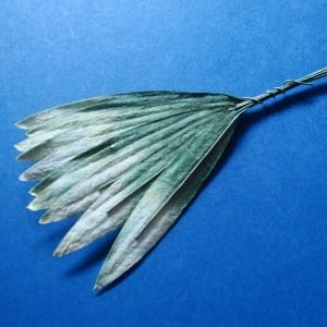 Mulberry Paper Long Leaves - Light and Dark Green