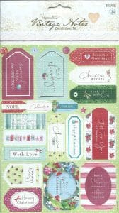 Paper Mania Die Cut Sentiment Stickers - Christmas