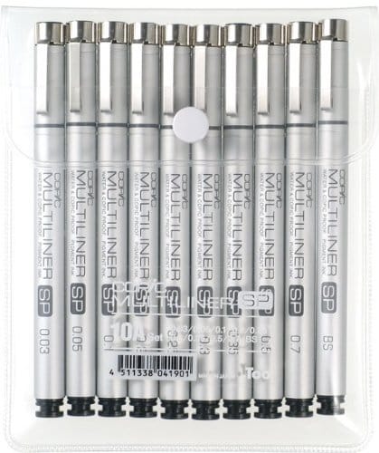 Copic Multiliner SP10A (Set of 10) CopicSP10A Copic Multiliner SP10A (Set of 10)