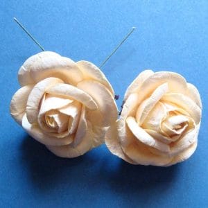 Mulberry Paper Roses (Extra Large) - Cream