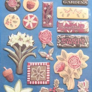 Creative Imaginations Stickers - Poinsettas