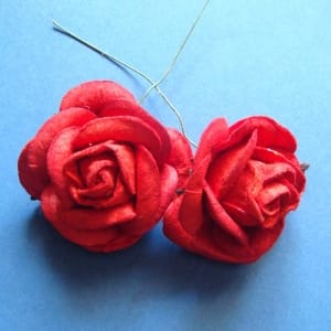 Mulberry Paper Roses (Extra Large) - Red