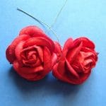 Mulberry Paper Roses (Extra Large) - Red
