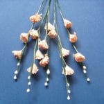 Stem with Flowers - Light Orange