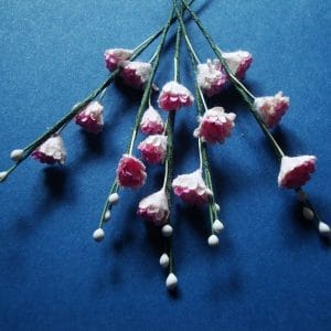 Stem with Flowers - Pink and White