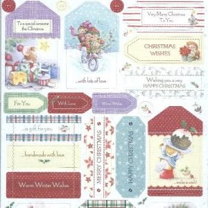 Paper Mania Die Cut Sentiment Stickers - Winter
