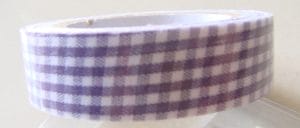 Checkered Print - Dark Lavendar - Fabric Tape