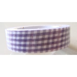 Checkered Print - Dark Lavendar - Fabric Tape