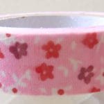 Floral Print - Red and Light Pink - Fabric Tape