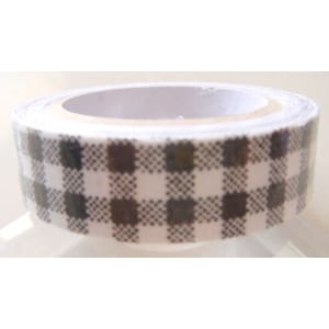Checkered Print - Black - Fabric Tape