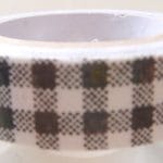 Checkered Print - Black - Fabric Tape
