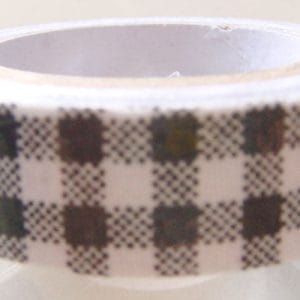 Checkered Print - Black - Fabric Tape
