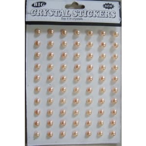 Say it in crystals - Medium Pearl Stickers - Light Peach