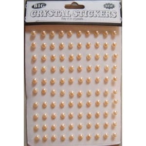Say it in crystals - Small Pearl Stickers - Light Peach