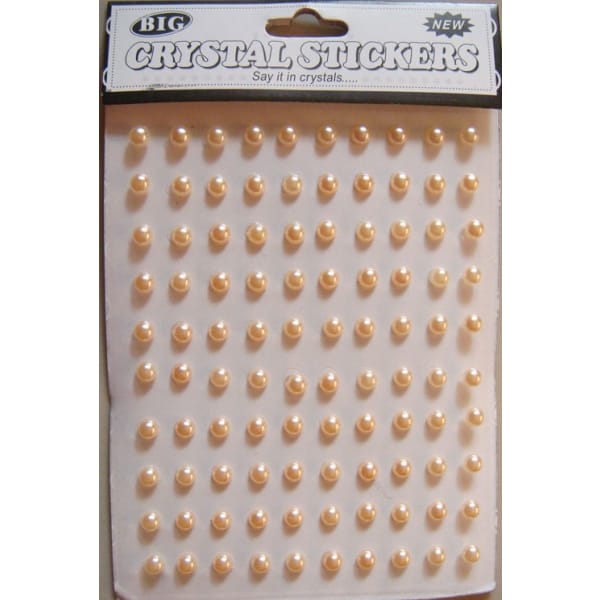 Say it in crystals - Small Pearl Stickers - Light Peach