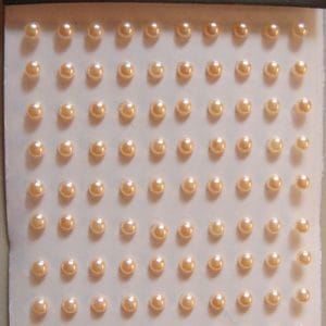 Say it in crystals - Small Pearl Stickers - Light Peach